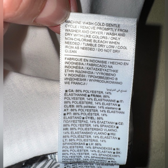 Athleta Brooklyn textured ankle pant city stripe coast gray. Size 6. - Picture 14 of 14